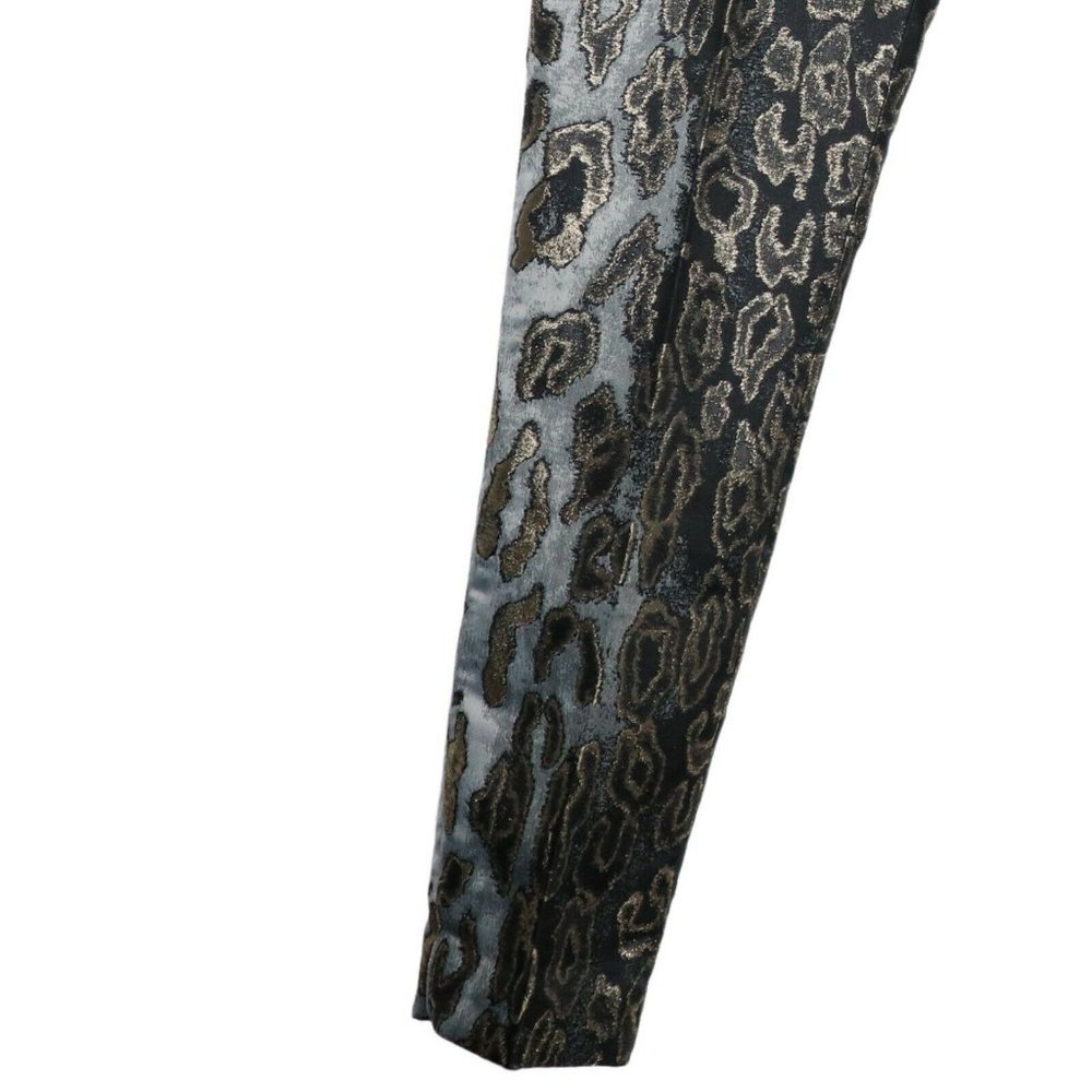 NWT Vince Camuto Dillards Exclusive Leopard Print Pants Size 2 Silver Jacquard - Picture 4 of 6